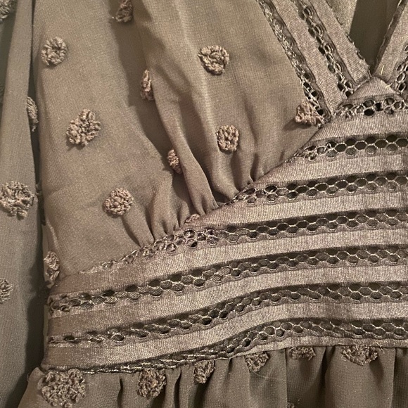 Easy Adoration Black Clip Dot Long Sleeve Top - Picture 6 of 8